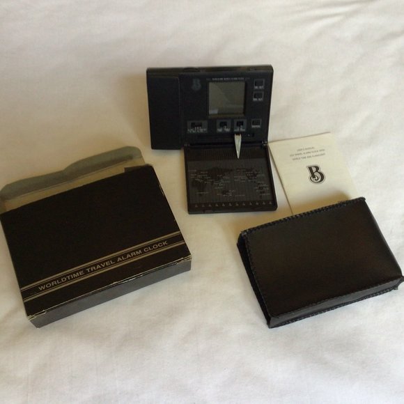 Benchmark Clock Co. - LCD Travel Alarm with World Time And Flashlight - Picture 2 of 12